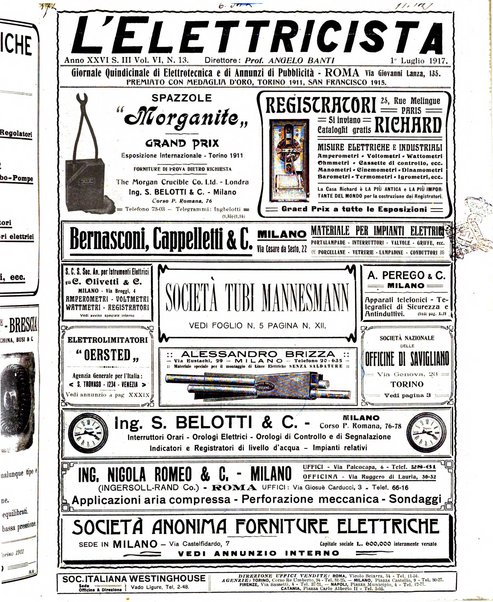 L'elettricista rivista mensile di elettrotecnica