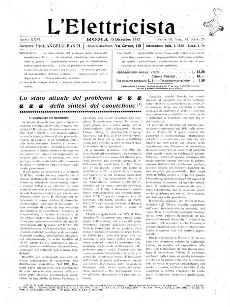 L'elettricista rivista mensile di elettrotecnica