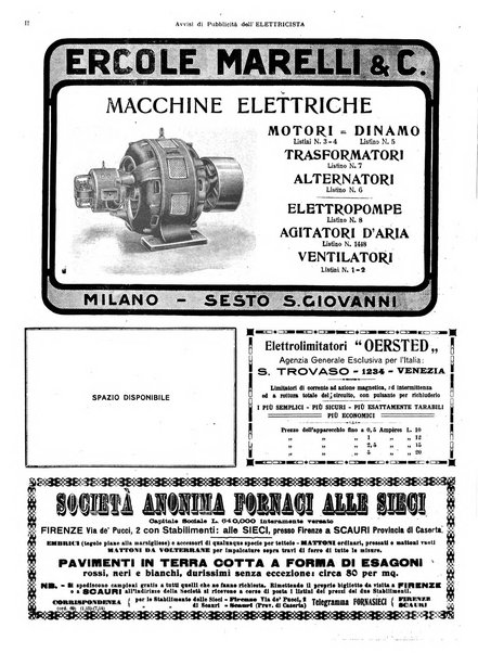 L'elettricista rivista mensile di elettrotecnica