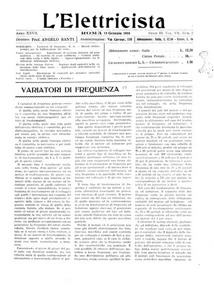 L'elettricista rivista mensile di elettrotecnica