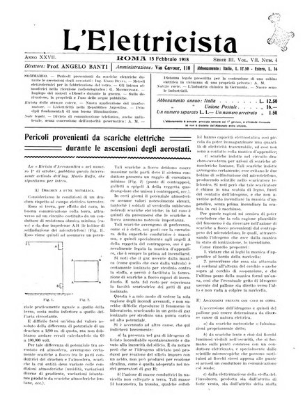 L'elettricista rivista mensile di elettrotecnica