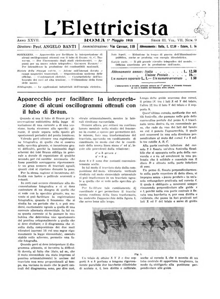 L'elettricista rivista mensile di elettrotecnica