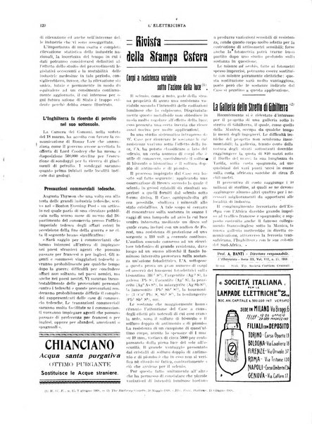 L'elettricista rivista mensile di elettrotecnica