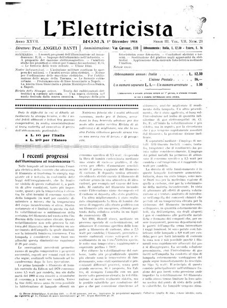 L'elettricista rivista mensile di elettrotecnica