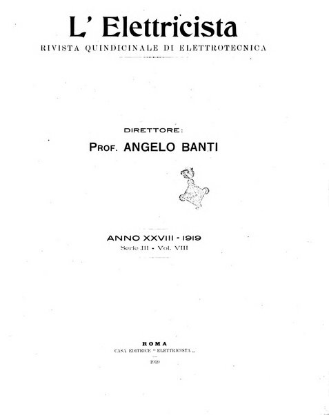 L'elettricista rivista mensile di elettrotecnica