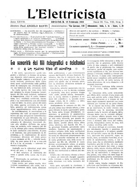 L'elettricista rivista mensile di elettrotecnica