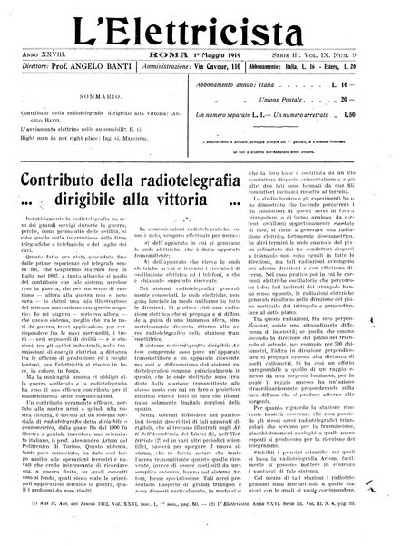 L'elettricista rivista mensile di elettrotecnica