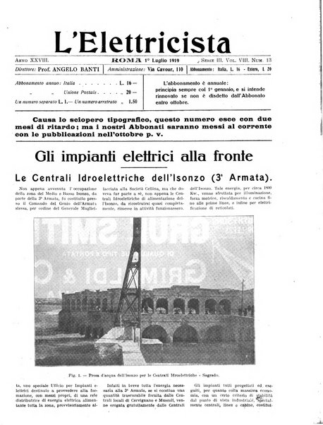 L'elettricista rivista mensile di elettrotecnica