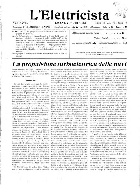 L'elettricista rivista mensile di elettrotecnica