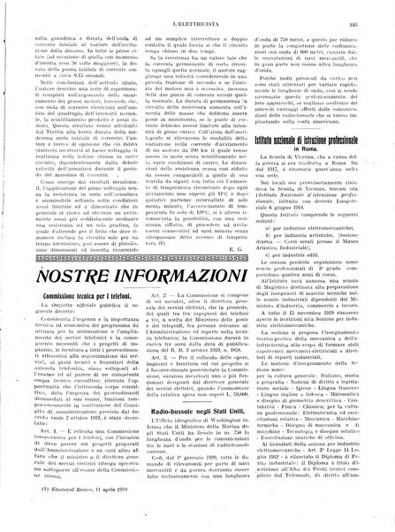 L'elettricista rivista mensile di elettrotecnica