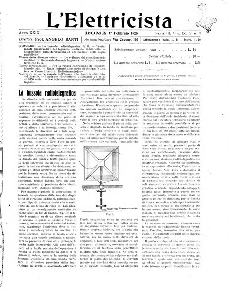 L'elettricista rivista mensile di elettrotecnica