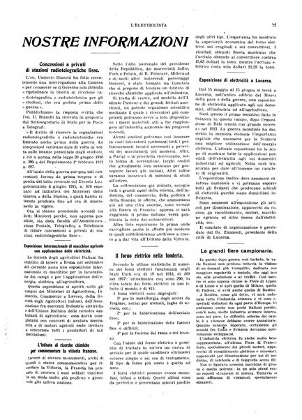 L'elettricista rivista mensile di elettrotecnica