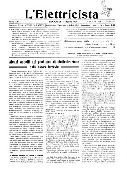 L'elettricista rivista mensile di elettrotecnica