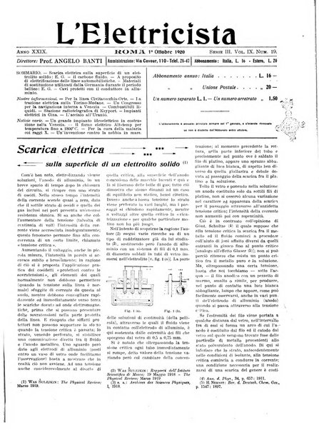 L'elettricista rivista mensile di elettrotecnica