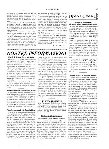 L'elettricista rivista mensile di elettrotecnica