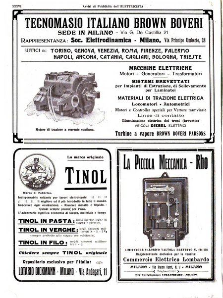 L'elettricista rivista mensile di elettrotecnica