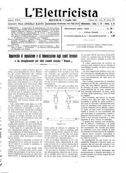 L'elettricista rivista mensile di elettrotecnica