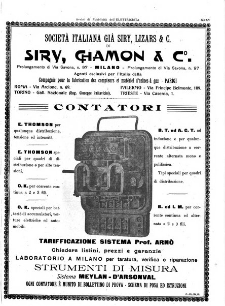 L'elettricista rivista mensile di elettrotecnica