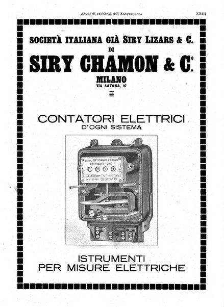 L'elettricista rivista mensile di elettrotecnica