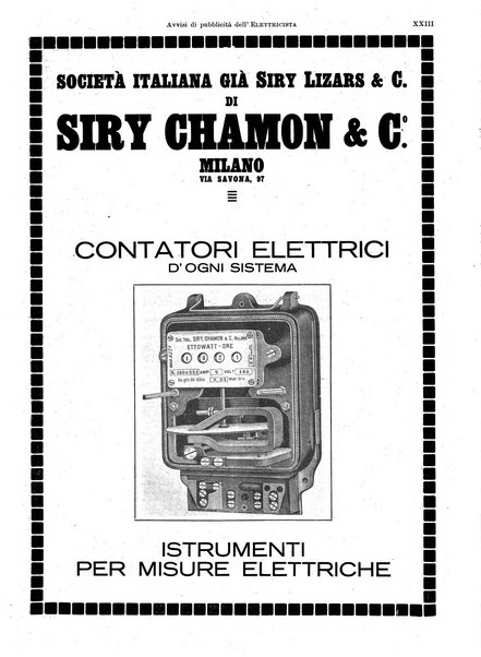 L'elettricista rivista mensile di elettrotecnica