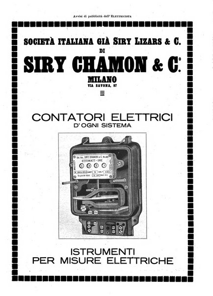 L'elettricista rivista mensile di elettrotecnica