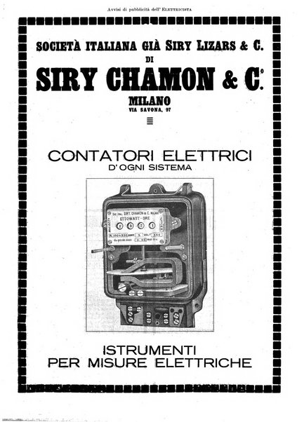 L'elettricista rivista mensile di elettrotecnica