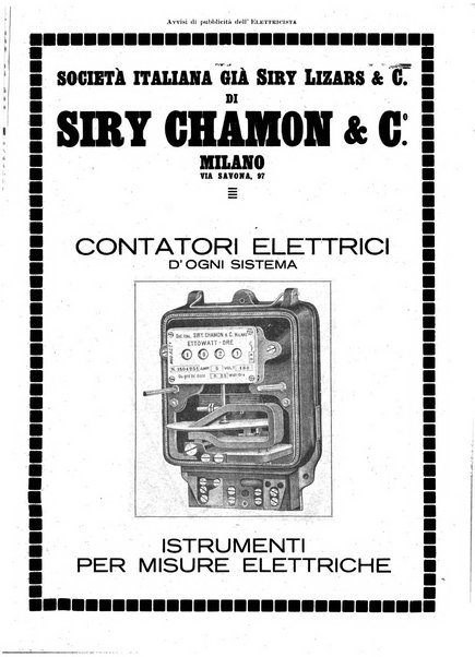 L'elettricista rivista mensile di elettrotecnica