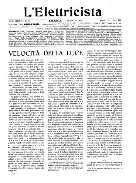 L'elettricista rivista mensile di elettrotecnica