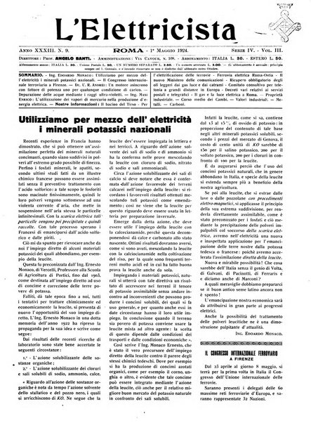 L'elettricista rivista mensile di elettrotecnica