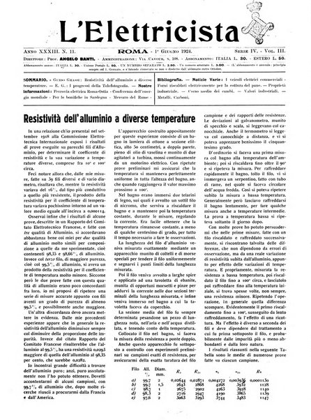 L'elettricista rivista mensile di elettrotecnica