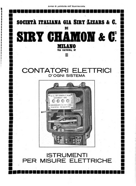 L'elettricista rivista mensile di elettrotecnica