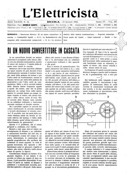 L'elettricista rivista mensile di elettrotecnica