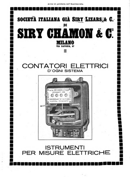 L'elettricista rivista mensile di elettrotecnica