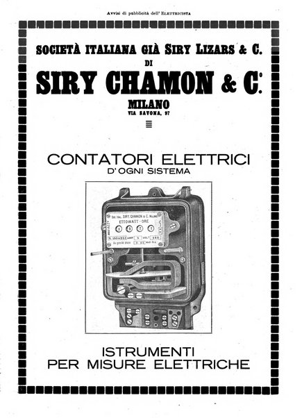 L'elettricista rivista mensile di elettrotecnica