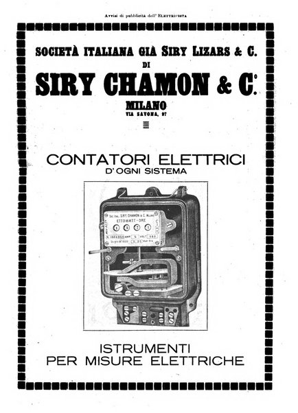 L'elettricista rivista mensile di elettrotecnica