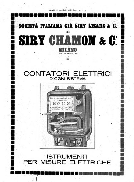 L'elettricista rivista mensile di elettrotecnica