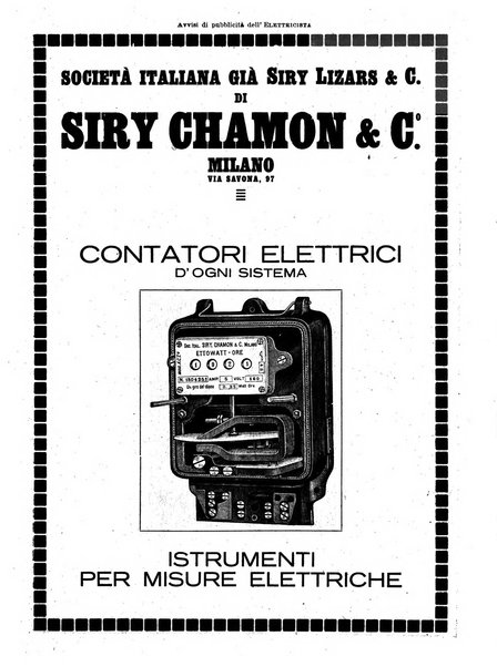 L'elettricista rivista mensile di elettrotecnica