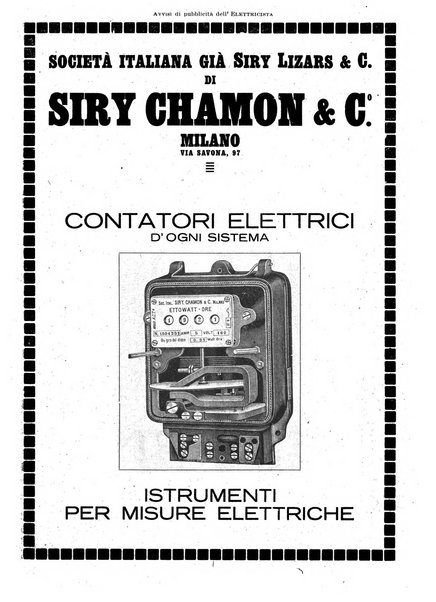 L'elettricista rivista mensile di elettrotecnica