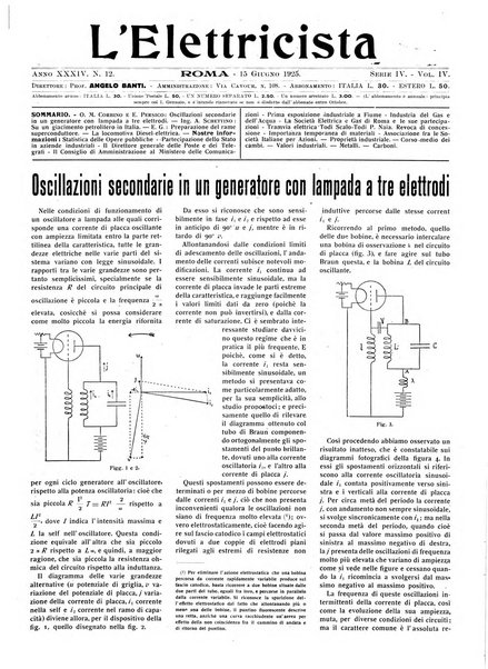 L'elettricista rivista mensile di elettrotecnica