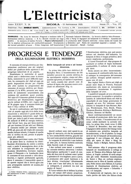 L'elettricista rivista mensile di elettrotecnica