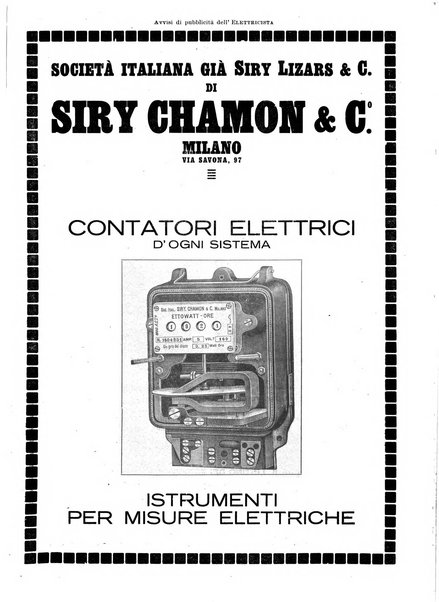 L'elettricista rivista mensile di elettrotecnica