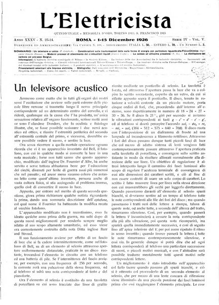 L'elettricista rivista mensile di elettrotecnica