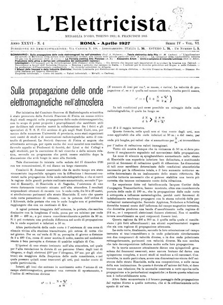 L'elettricista rivista mensile di elettrotecnica