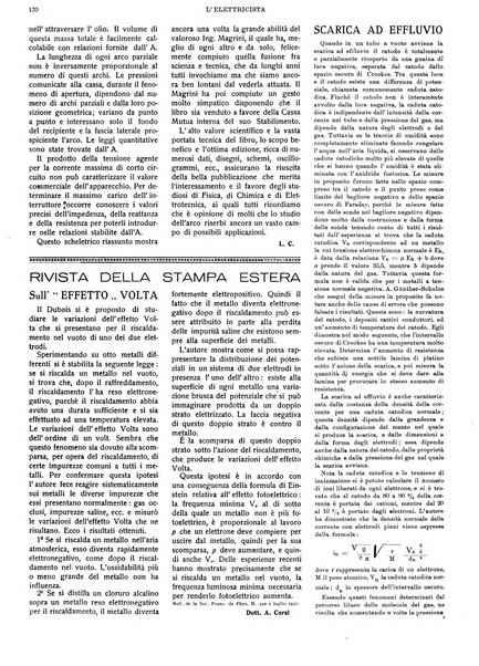 L'elettricista rivista mensile di elettrotecnica