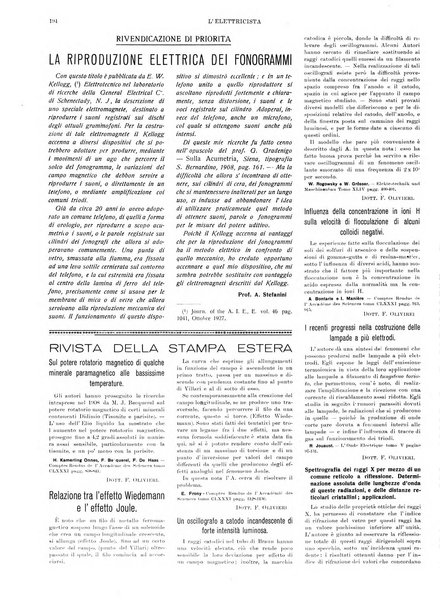 L'elettricista rivista mensile di elettrotecnica