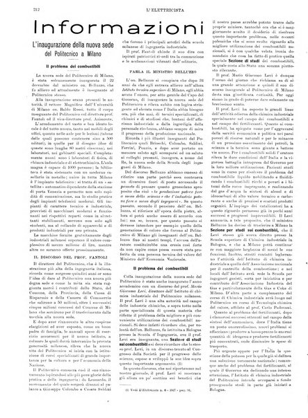 L'elettricista rivista mensile di elettrotecnica