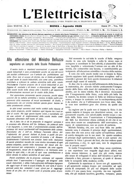 L'elettricista rivista mensile di elettrotecnica