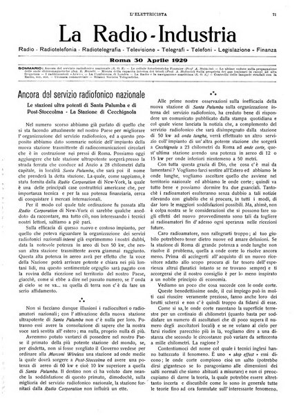 L'elettricista rivista mensile di elettrotecnica