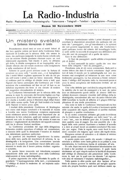 L'elettricista rivista mensile di elettrotecnica