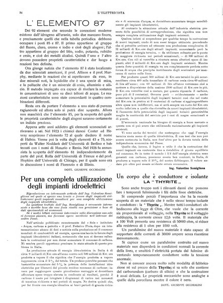 L'elettricista rivista mensile di elettrotecnica